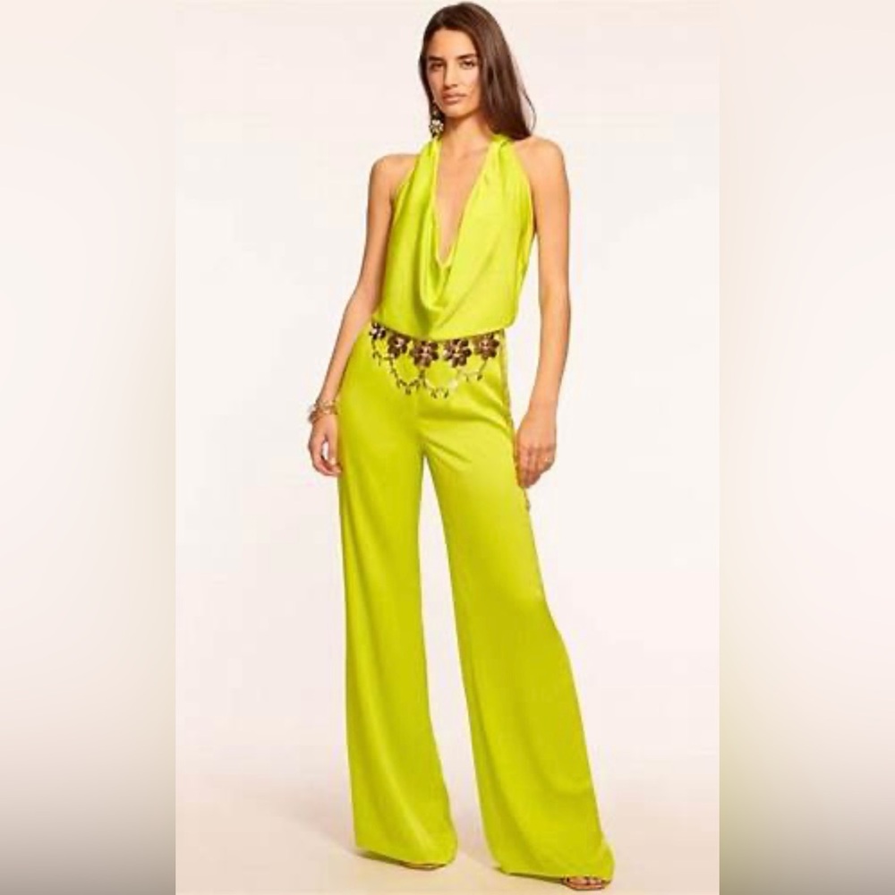 Ramy Brook Yellow Harriet Halter Jumpsuit